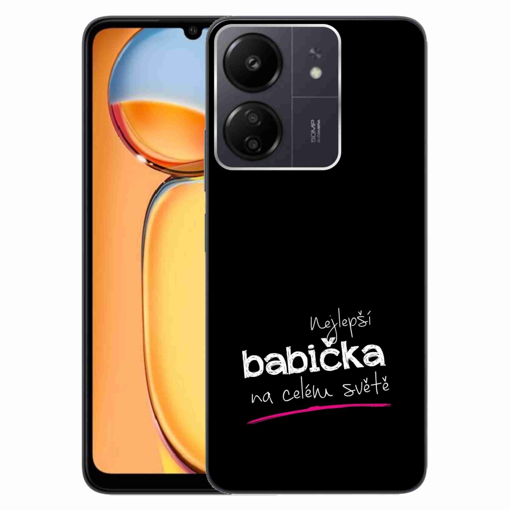 Gél borító mmCase a Xiaomi Poco C65/Redmi 13C - a legjobb nagymama 4 fekete háttérrel