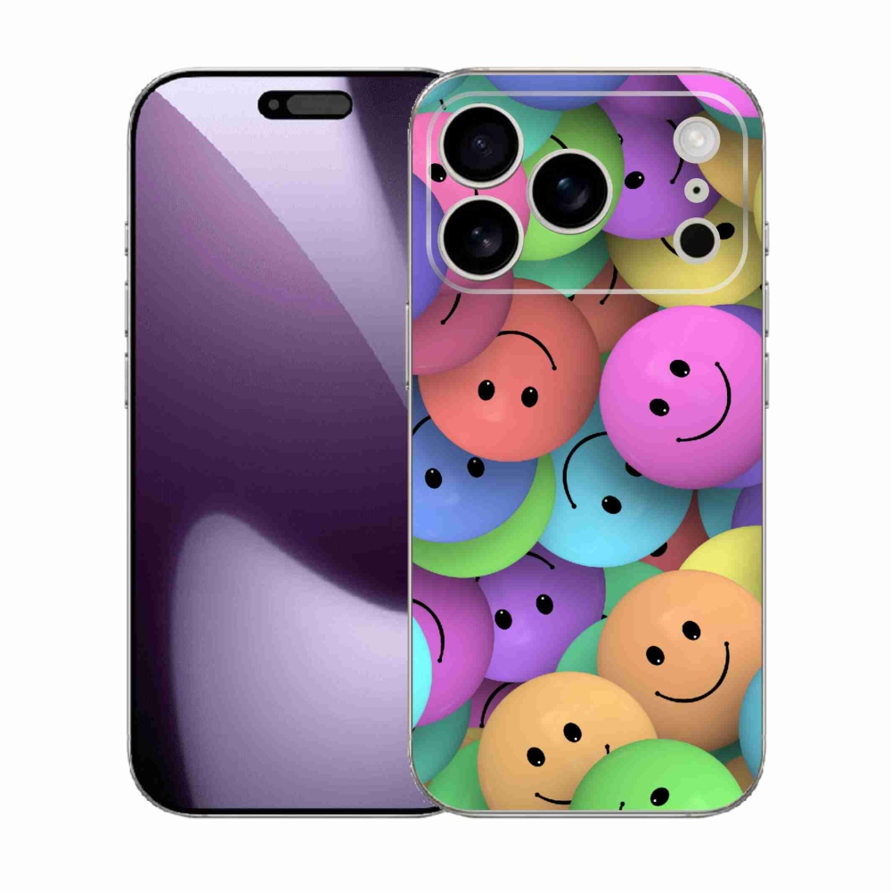 Zselés borítás mmCase iPhone 17 Pro készülékhez - színes smiley-k
