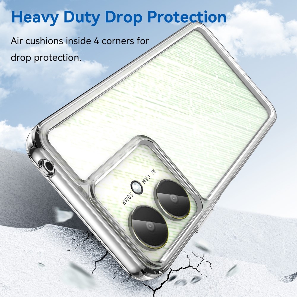 Gél tok rögzített hátlappal a Xiaomi Redmi 13C 5G-n - átlátszó