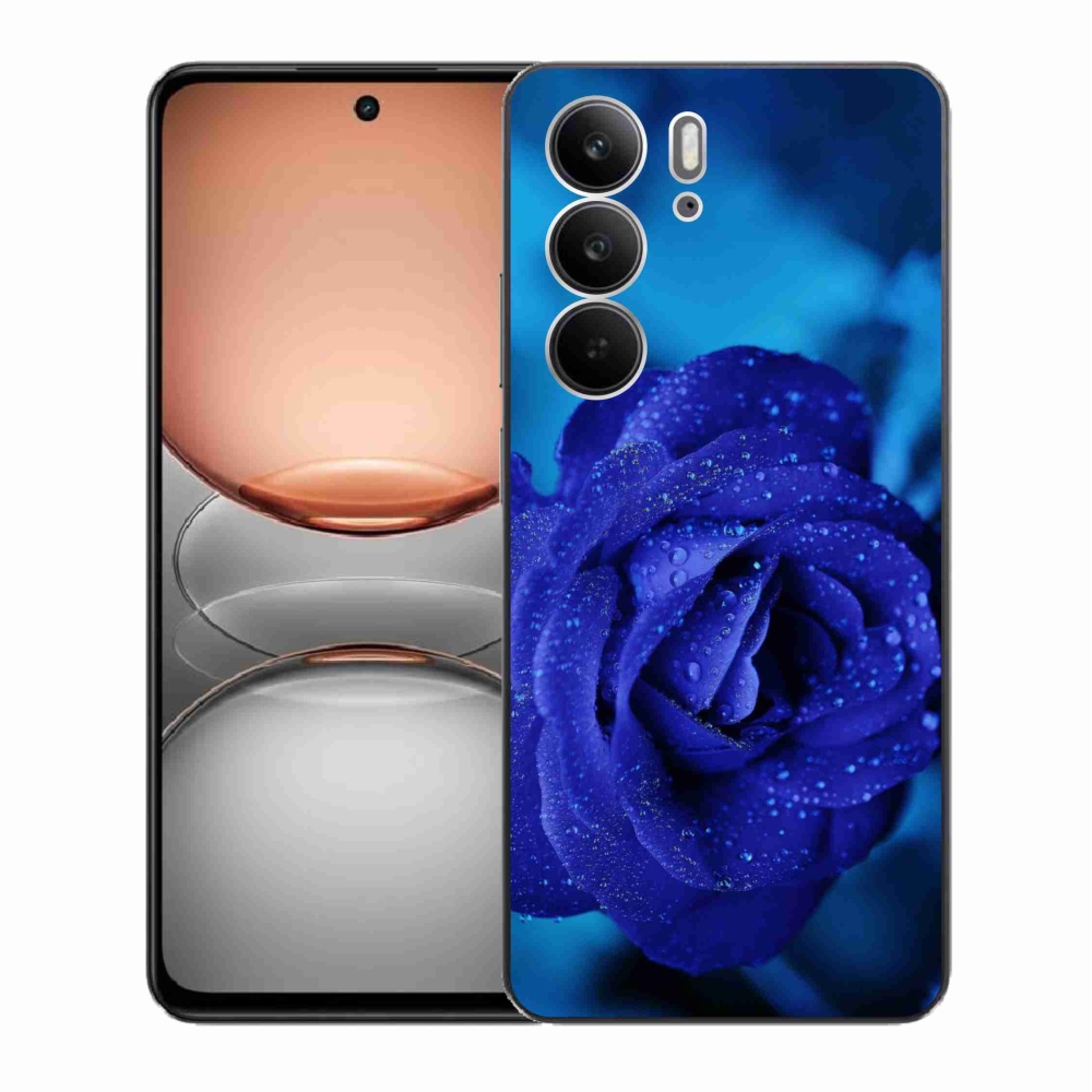 Gél borítás mmCase a Realme C75 készülékhez - kék rózsa