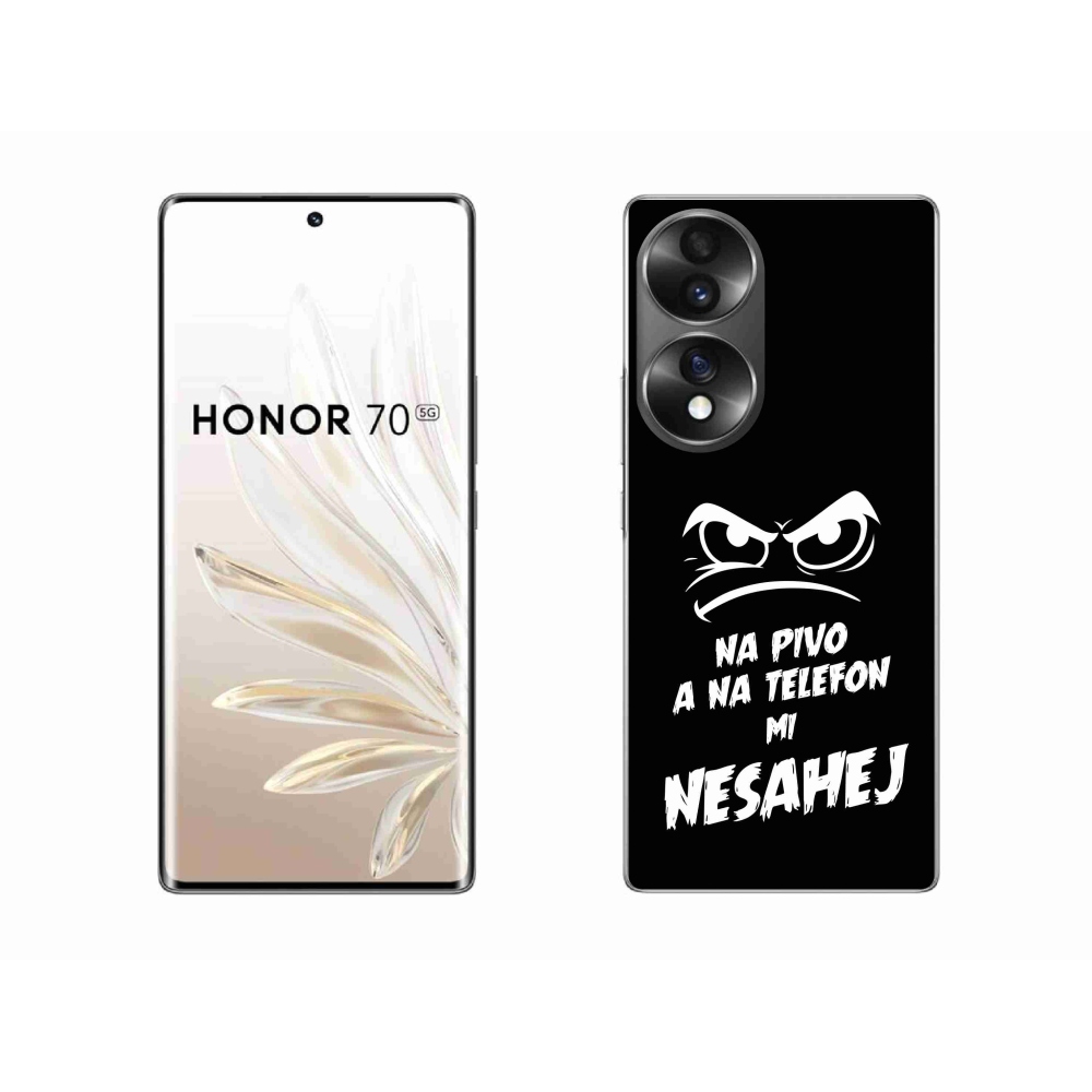 Zselés borító mmCase a Honor 70 - sör motívum 2 fekete háttérrel