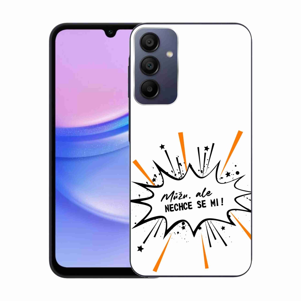 Gél borító mmCase Samsung Galaxy A15 4G/5G - vicces szöveg 11 fehér háttér