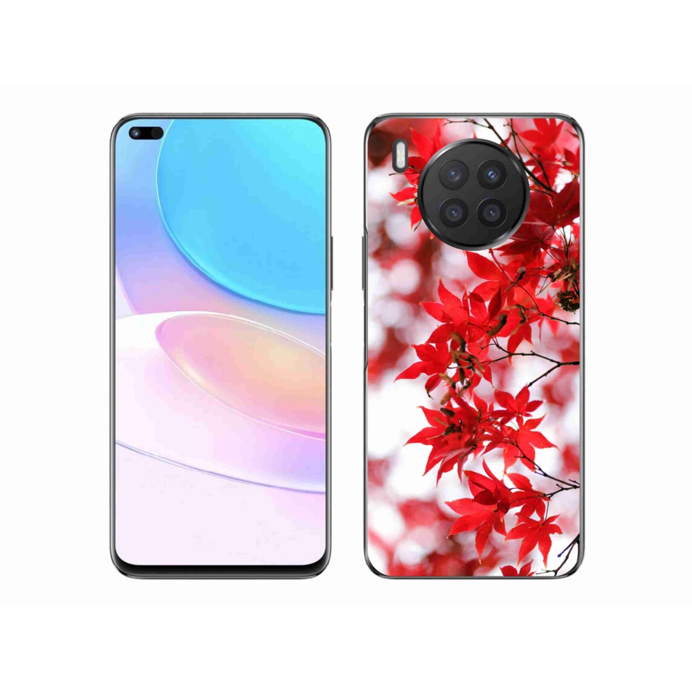 Zselés tok mmCase a Honor 50 Lite-hoz - piros levelek