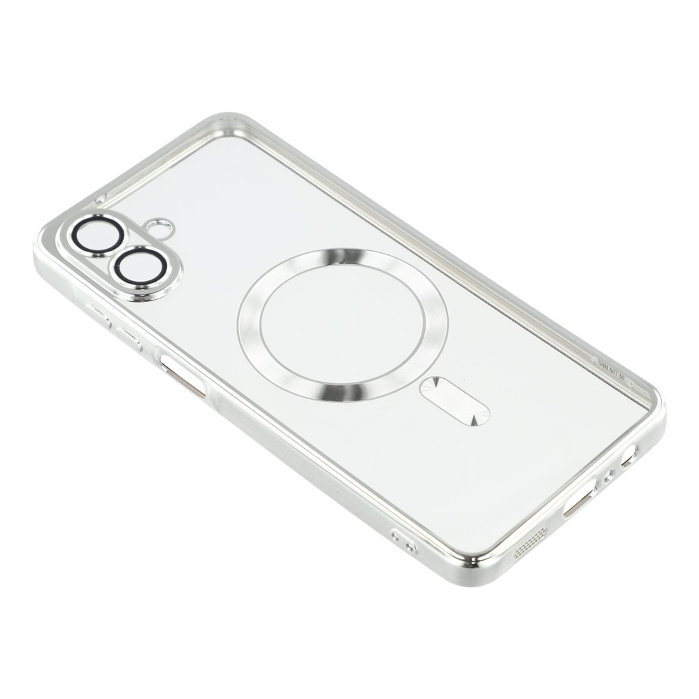 Átlátszó tok kameravédelemmel és MagSafe támogatással Samsung Galaxy A07 4G készülékhez - ezüst színű