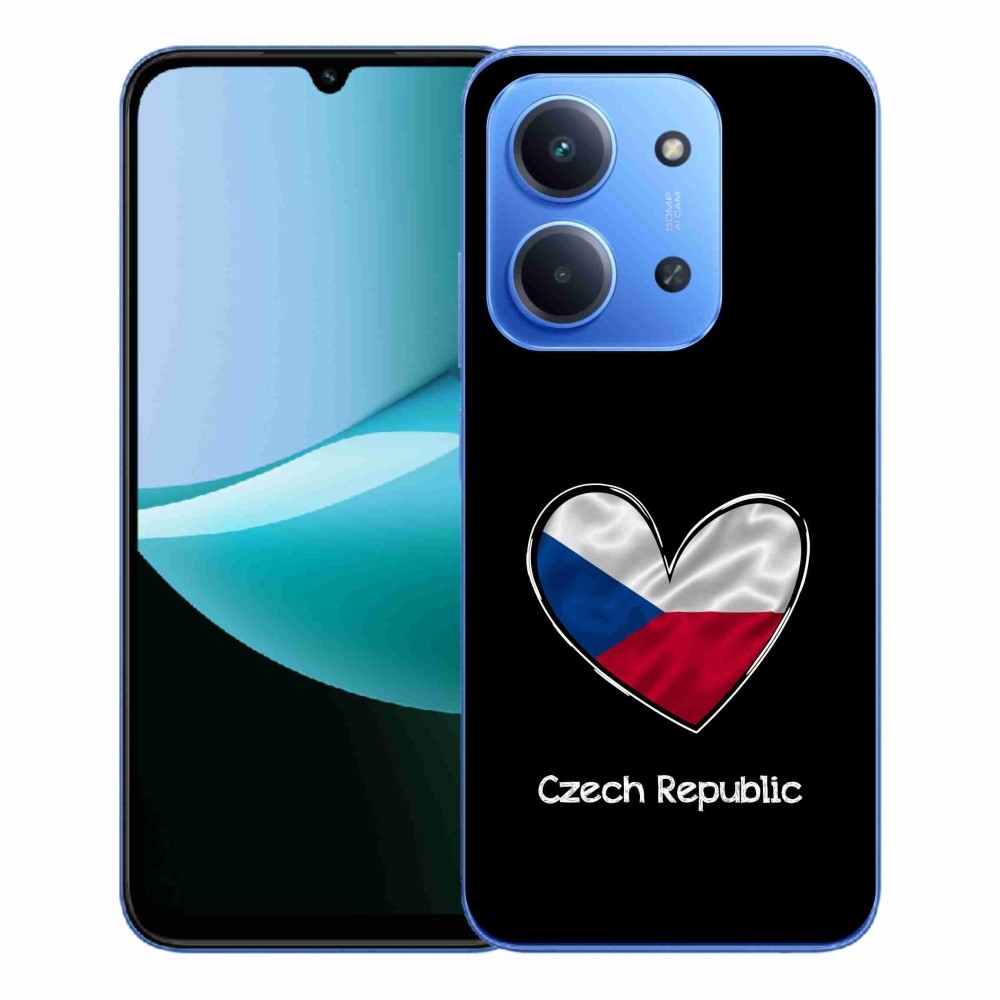 Gél borítás mmCase a Xiaomi Redmi 15C 4G/5G (173mm) - szív zászló fekete háttérrel