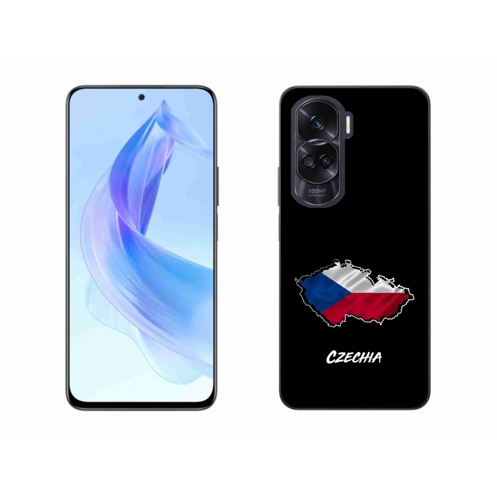 Zselés borítás mmCase a Honor 90 Lite készülékhez - Csehország fekete háttér