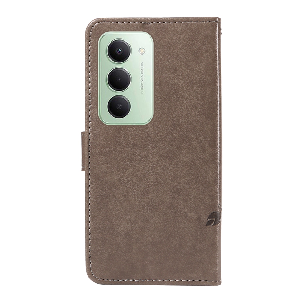 Virágok könyv tok Xiaomi Redmi 15 5G (169mm) - szürke