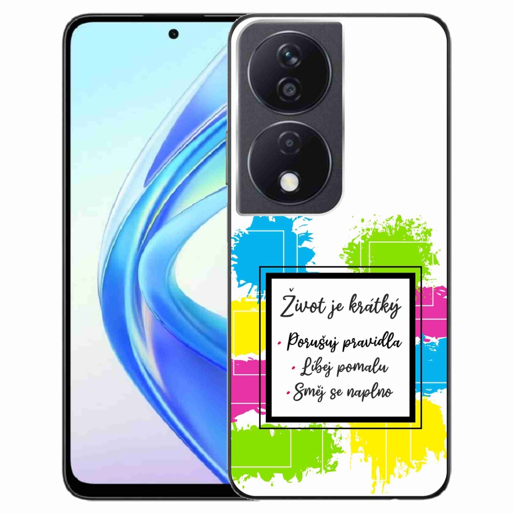 Gél borító mmCase a Honor X7b/Honor 90 Smart készülékhez - Idézet 5 fehér háttér