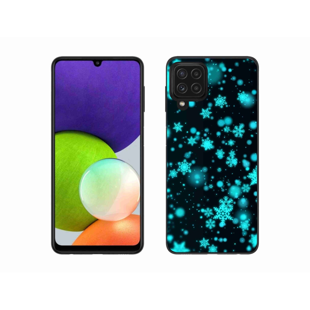 Zselés borítás mmCase Samsung Galaxy A22 4G - hópelyhek 1