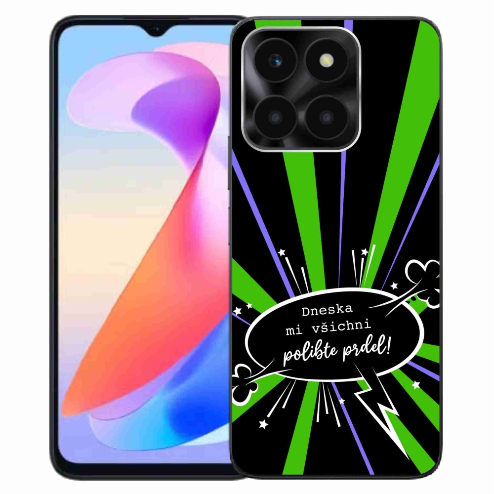 Gél borító mmCase a Honor X6a készülékhez - vicces szöveg 15 fekete háttér