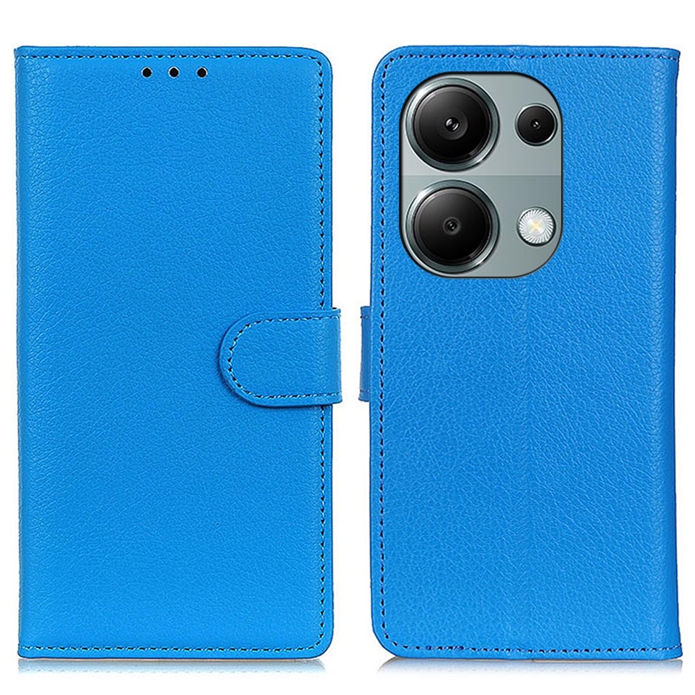 Litchie könyv tok Xiaomi Redmi Note 13-hoz - kék