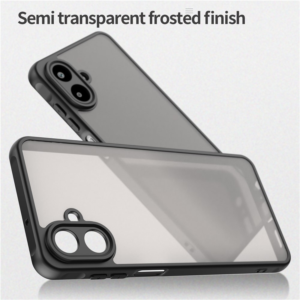 Gél tok kemény hátlappal a Samsung Galaxy A07 4G készülékre - fekete