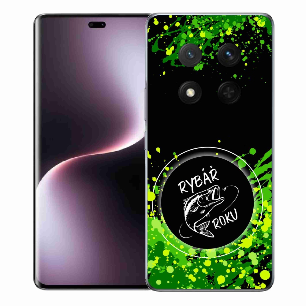 Gél borító mmCase a Honor Magic 7 Lite 5G számára - az év horgásza fekete háttérrel