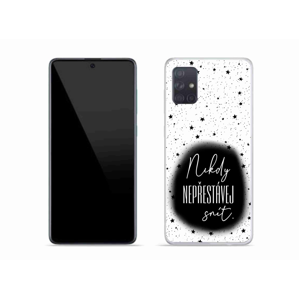 Gél borítás mmCase Samsung Galaxy A51 - idézet 1 fekete és fehér háttérrel