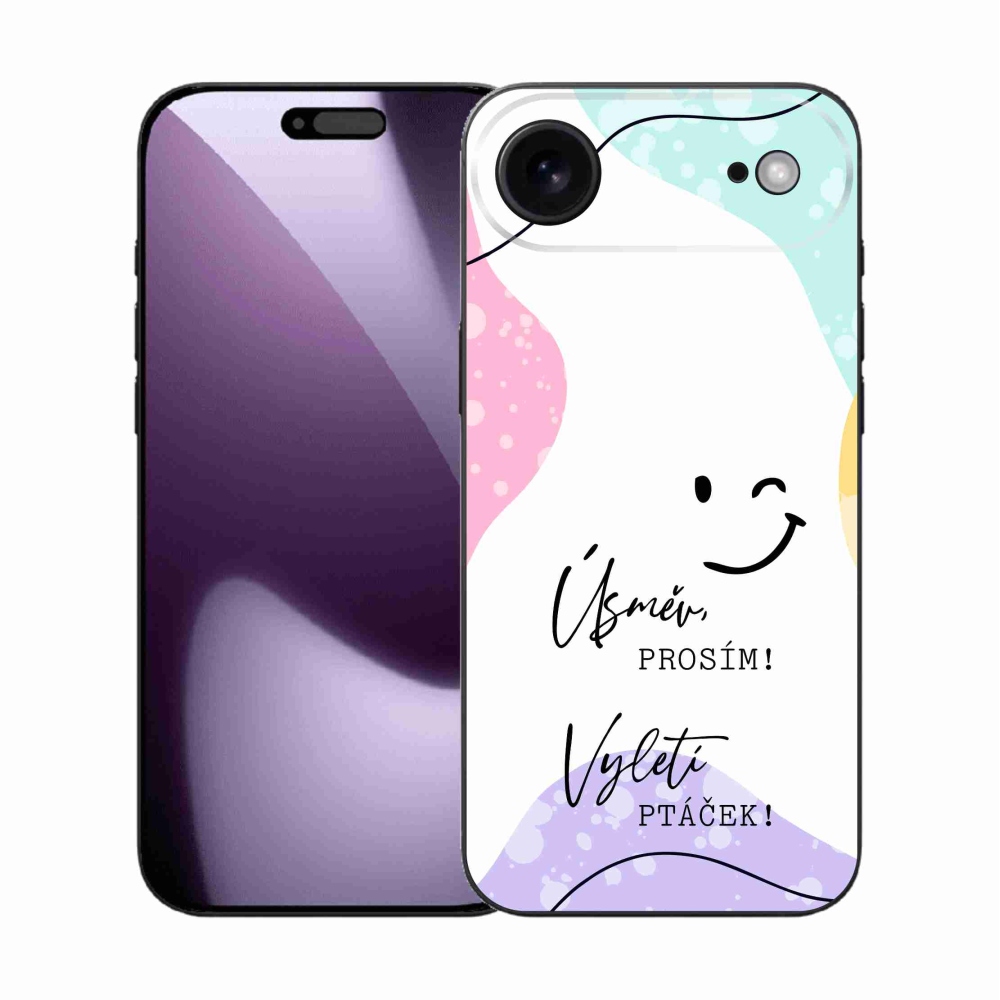 Gél borító mmCase iPhone 17 Air készülékhez - vicces szöveg 4 fehér háttér