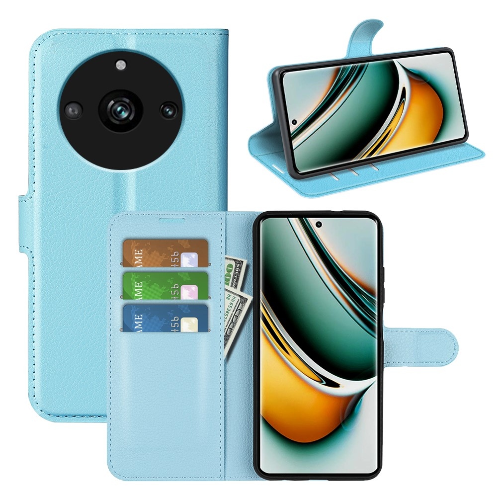 Litchi könyvtáska a Realme 11 Pro 5G/11 Pro+ 5G modellhez - kék