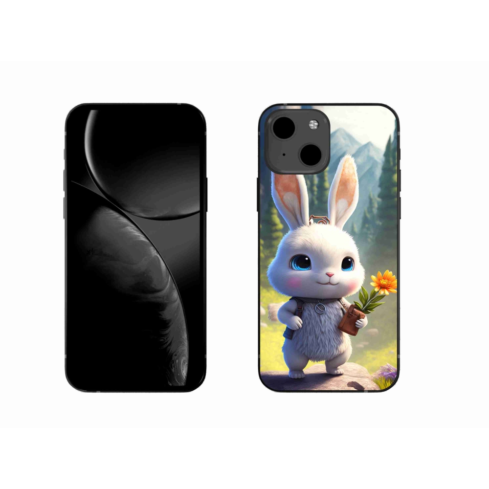 Gél borítás mmCase iPhone 13 készülékhez - aranyos nyuszi
