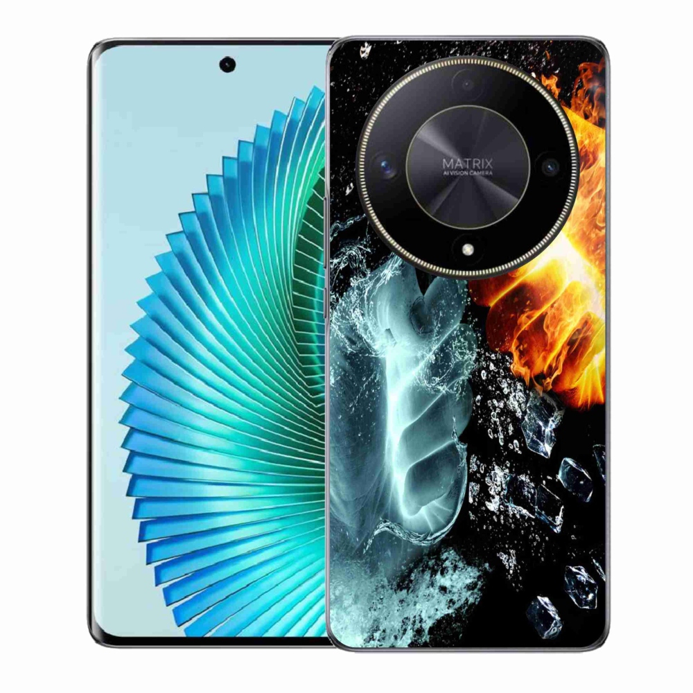 Gél borítás mmCase a Honor Magic 6 Lite 5G számára - víz és tűz