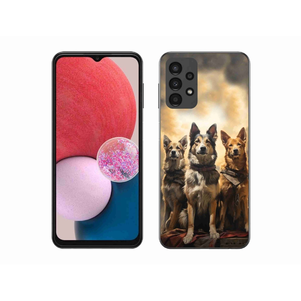 Gél borítás mmCase Samsung Galaxy A13 4G - három kutya
