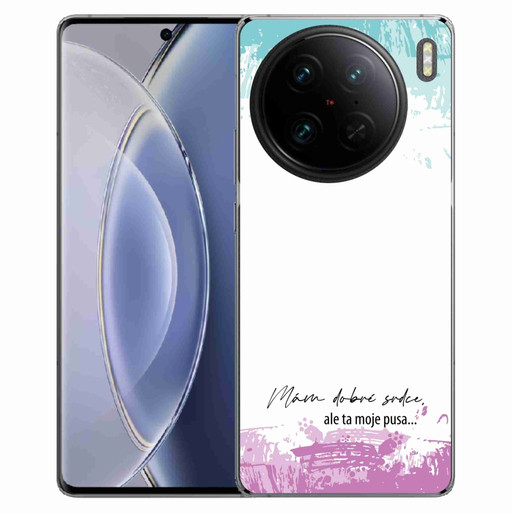 Gél borító mmCase a Vivo X90 Pro készülékhez - vicces szöveg 3 fehér háttér