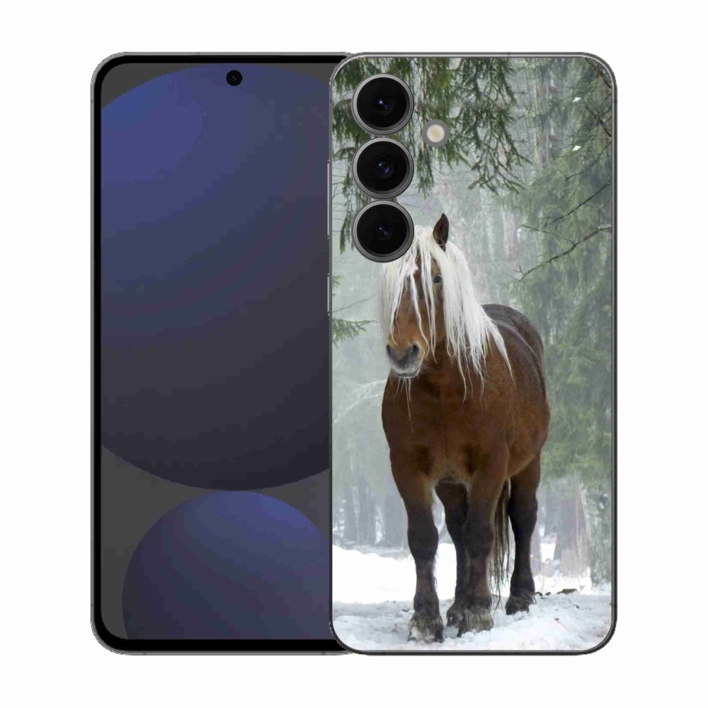 Gél borítás mmCase Samsung Galaxy S25 FE - ló az erdőben - Samsung Galaxy S25 FE számára
