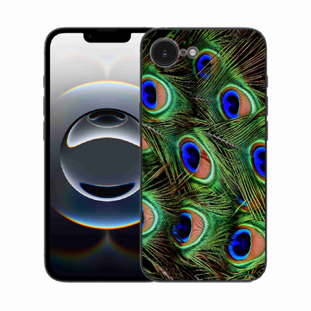 Zselés borítás mmCase iPhone 16e készülékhez - pávatoll