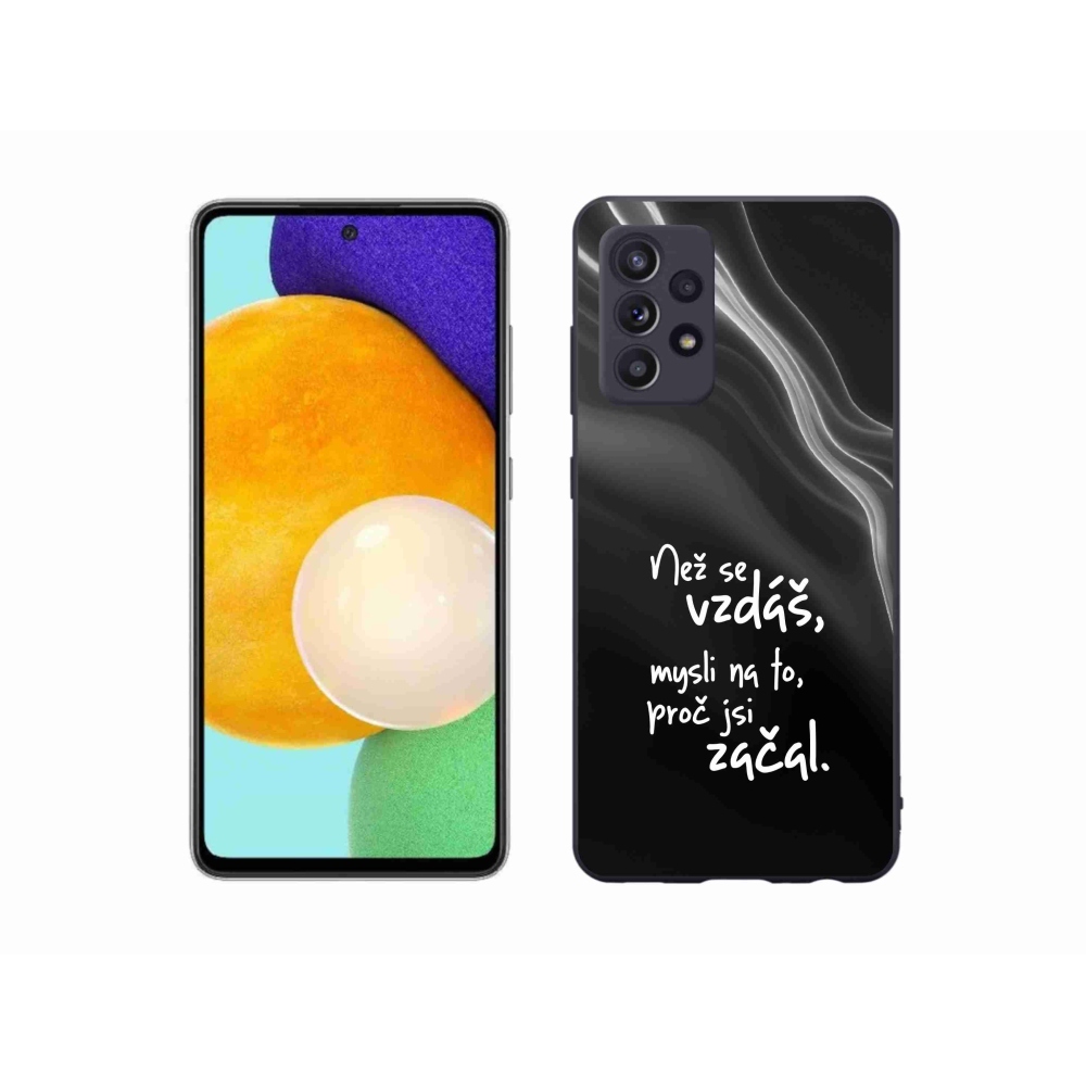 Gél borítás mmCase Samsung Galaxy A52/A52 5G - idézet 2 fekete háttér