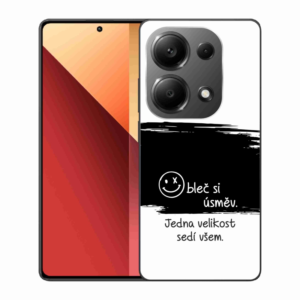 Gél borító mmCase a Xiaomi Redmi Note 13 Pro 4G/Poco M6 Pro számára - vicces szöveg 8 fekete és fehér háttérrel