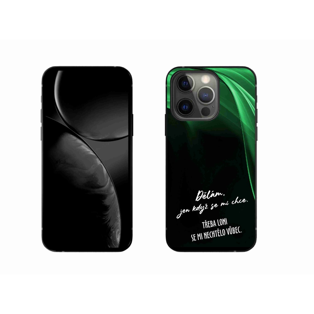 Gél borítás mmCase iPhone 13 Pro 6.1 készülékhez - vicces szöveg 12 fekete háttér