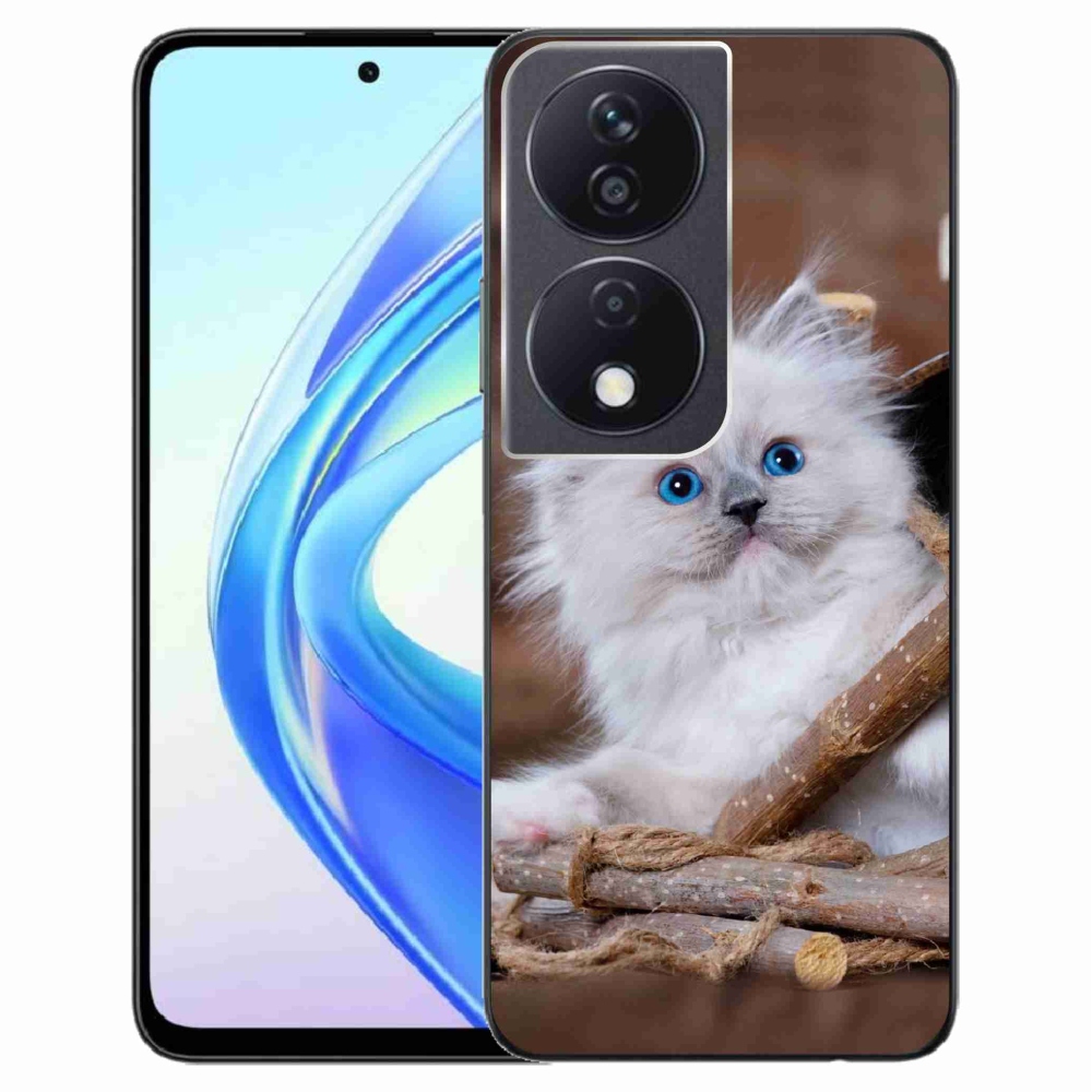 Gél védőhuzat mmCase a Honor X7b/Honor 90 Smart készülékhez - fehér cica