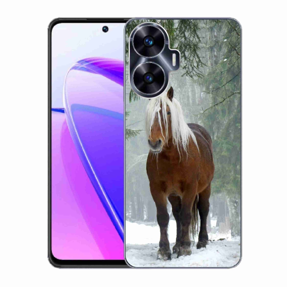 Gél tok mmCase a Realme C55 készülékhez - ló az erdőben