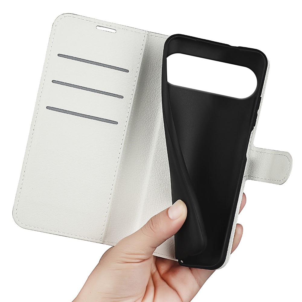 Litchi könyv tok Google Pixel 10 Pro XL-hez - fehér