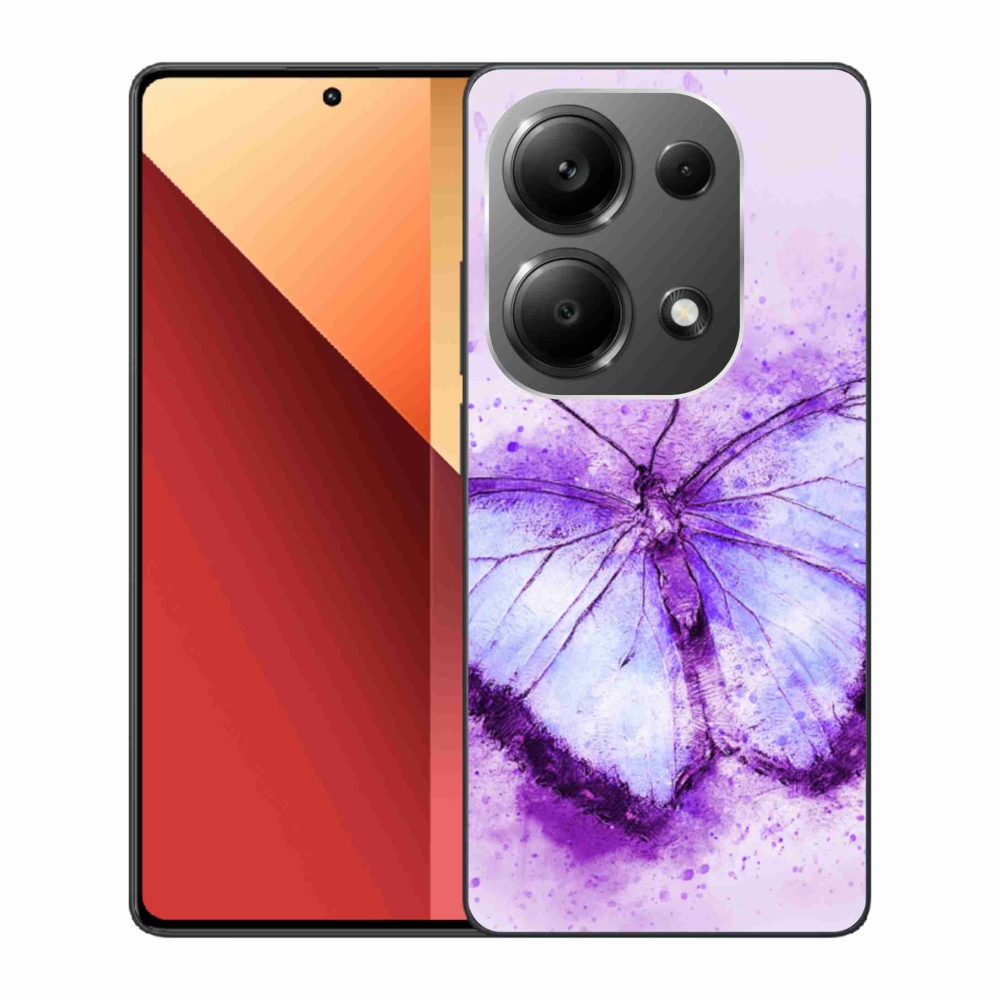 Gél borítás mmCase a Xiaomi Redmi Note 13 Pro 4G/Poco M6 Pro számára - lila pillangó