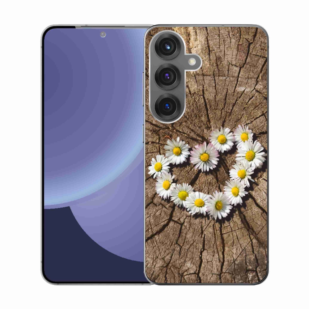 Zselés borítás mmCase Samsung Galaxy S25 készülékhez - százszorszépek szíve