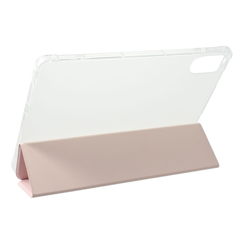 Tri-Fold intelligens összecsukható tablet tok Xiaomi Redmi Pad 2 - rózsaszín