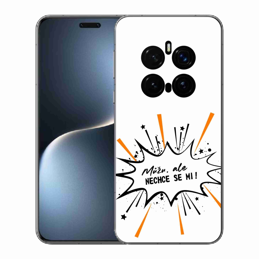 Gél borító mmCase a Honor Magic 7 Pro 5G készülékhez - vicces szöveg 11 fehér háttér