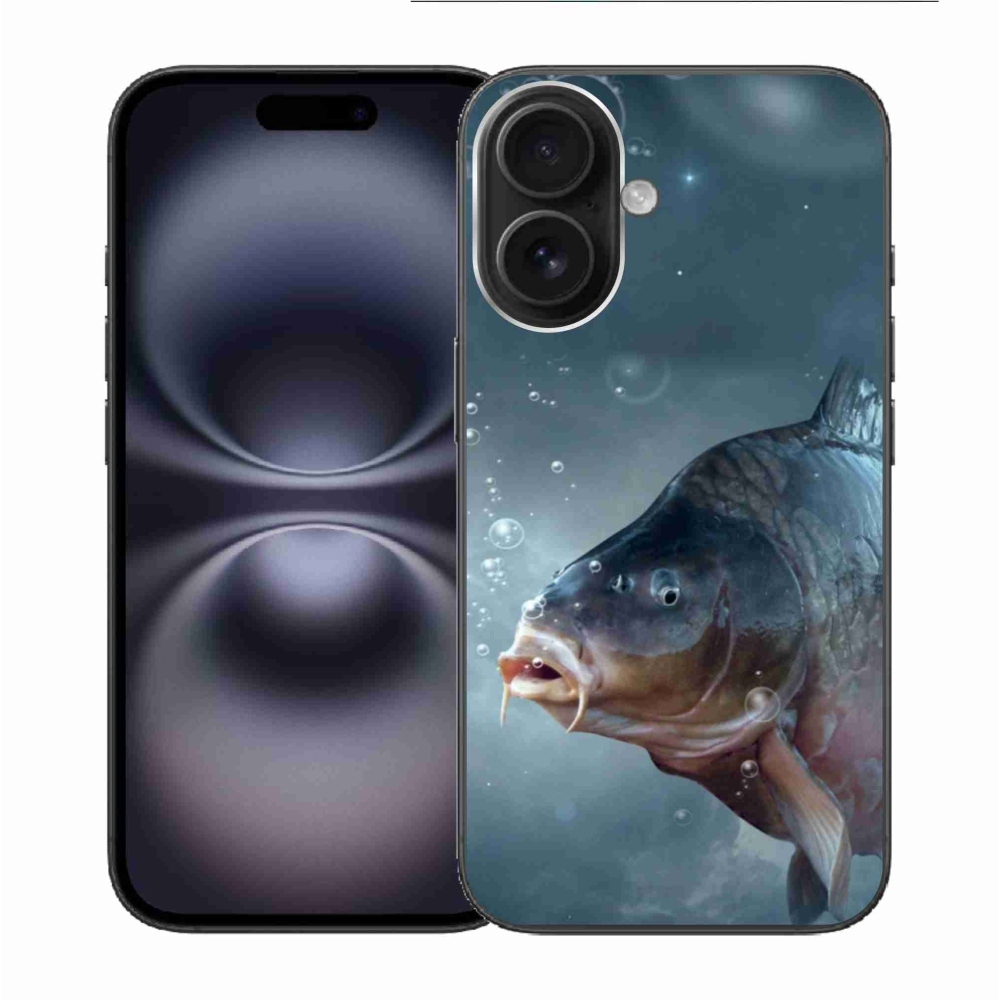 Gél borítás mmCase iPhone 16 készülékhez - ponty és buborékok