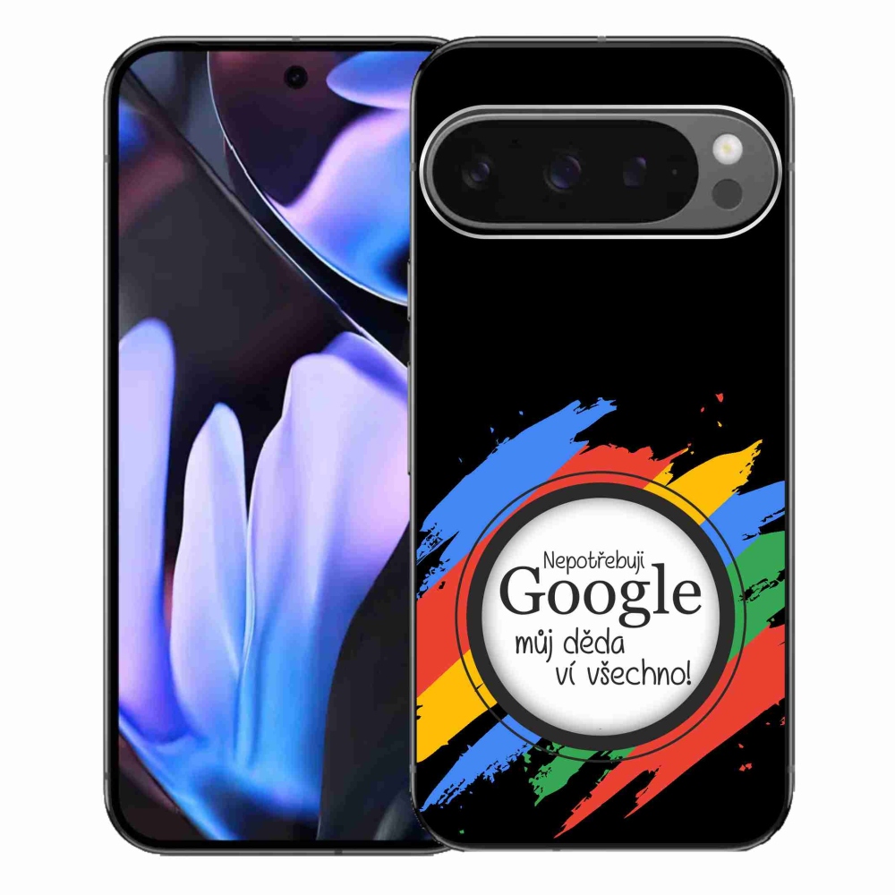 Gél borítás mmCase a Google Pixel 9 Pro XL-en - A nagypapa ismeri a fekete hátteret