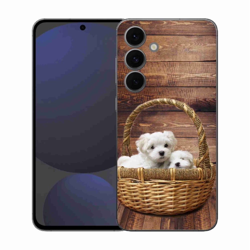 Zselés borítás mmCase Samsung Galaxy S25 FE - kölyökkutyákhoz