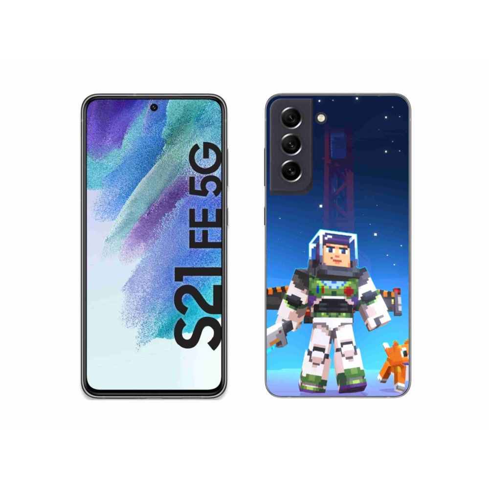 Gél borítás mmCase Samsung Galaxy S21 FE 5G - minecraft 2