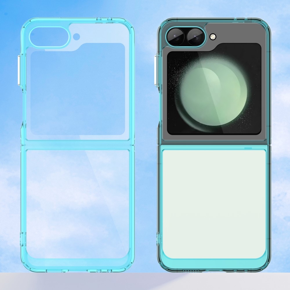 Gél tok kemény hátlappal Samsung Galaxy Z Flip6 5G készülékhez - világoskék színben