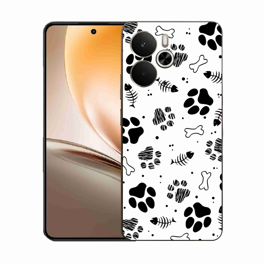 Gél borítás mmCase a Realme 14 5G/14T 5G készülékhez - kutyamancsok 1