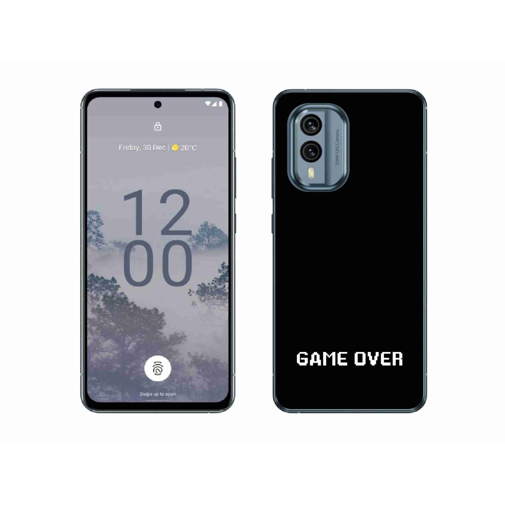 Zselés borítás mmCase a Nokia X30 5G készülékhez - játék fekete háttérrel