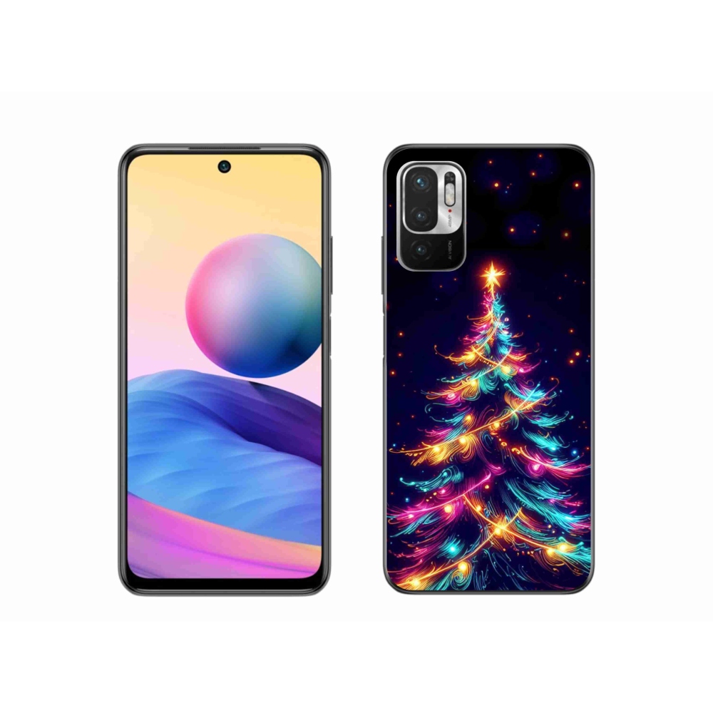 Gél borítás mmCase a Xiaomi Redmi Note 10 5G-hez - neon karácsonyfa