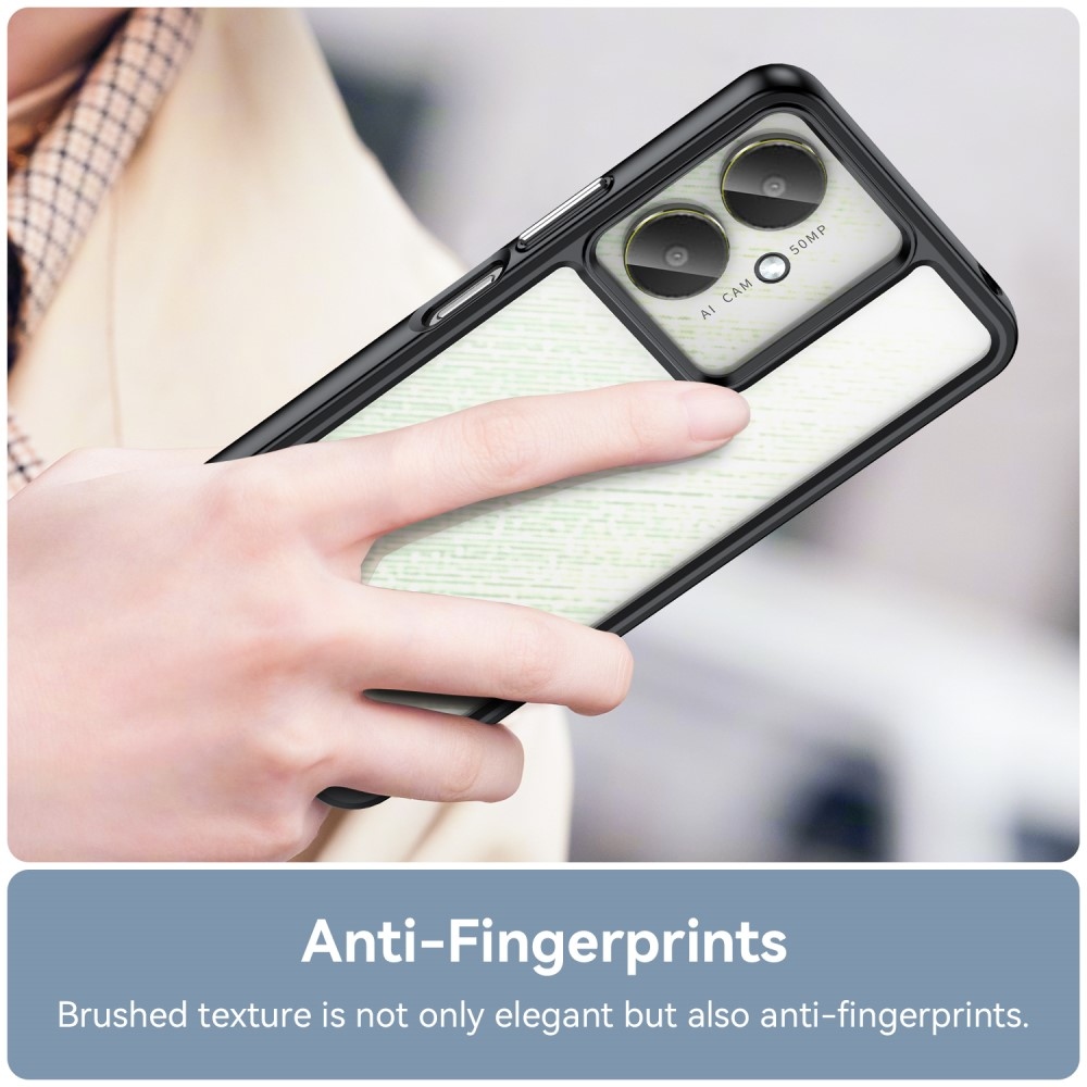 Gél tok rögzített hátlappal Xiaomi Redmi 13C 5G - fekete