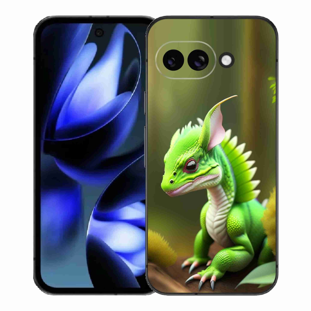 Zselés borítás mmCase a Google Pixel 9a készülékhez - zöld sárkány