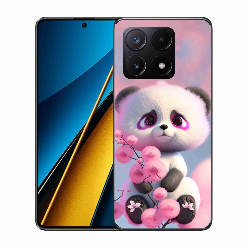 Gél borítás mmCase a Xiaomi Poco X6 Pro 5G számára - aranyos panda 1