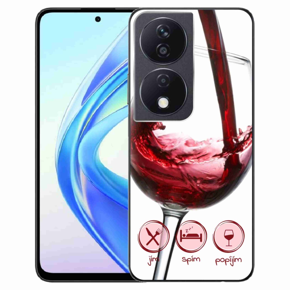 Gél tok mmCase a Honor X7b/Honor 90 Smart készülékhez - borospohár piros