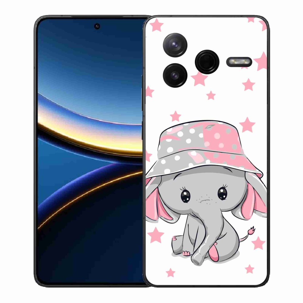 Gél borítás mmCase a Xiaomi Poco F7 Pro számára - rózsaszín elefánt