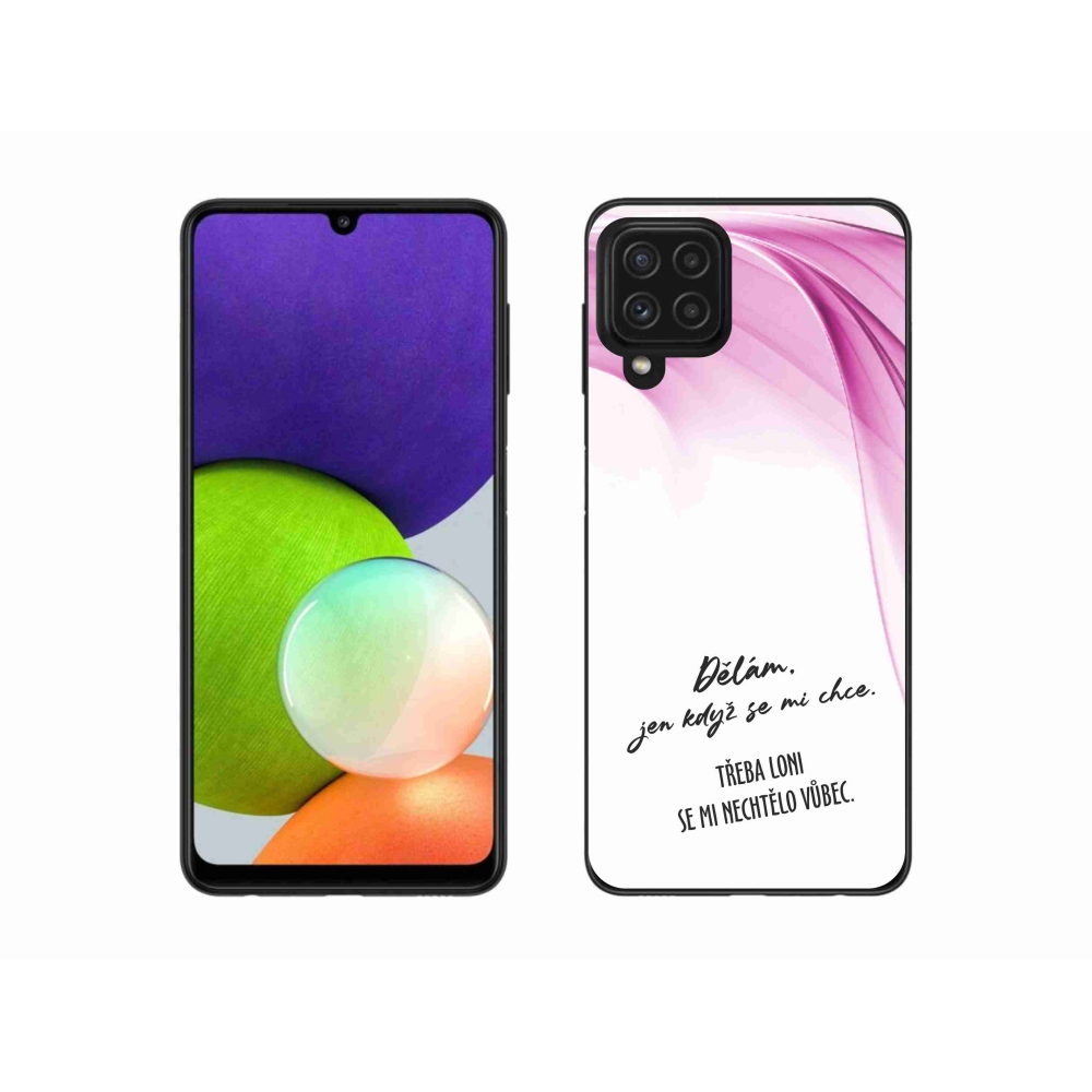 Gél borító mmCase Samsung Galaxy A22 4G - vicces szöveg 12 fehér háttér